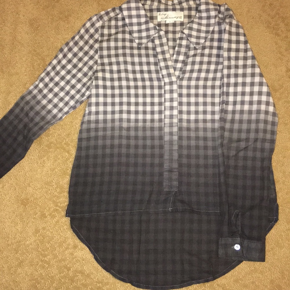 Full Sleeve Plaid Ombré Shirt